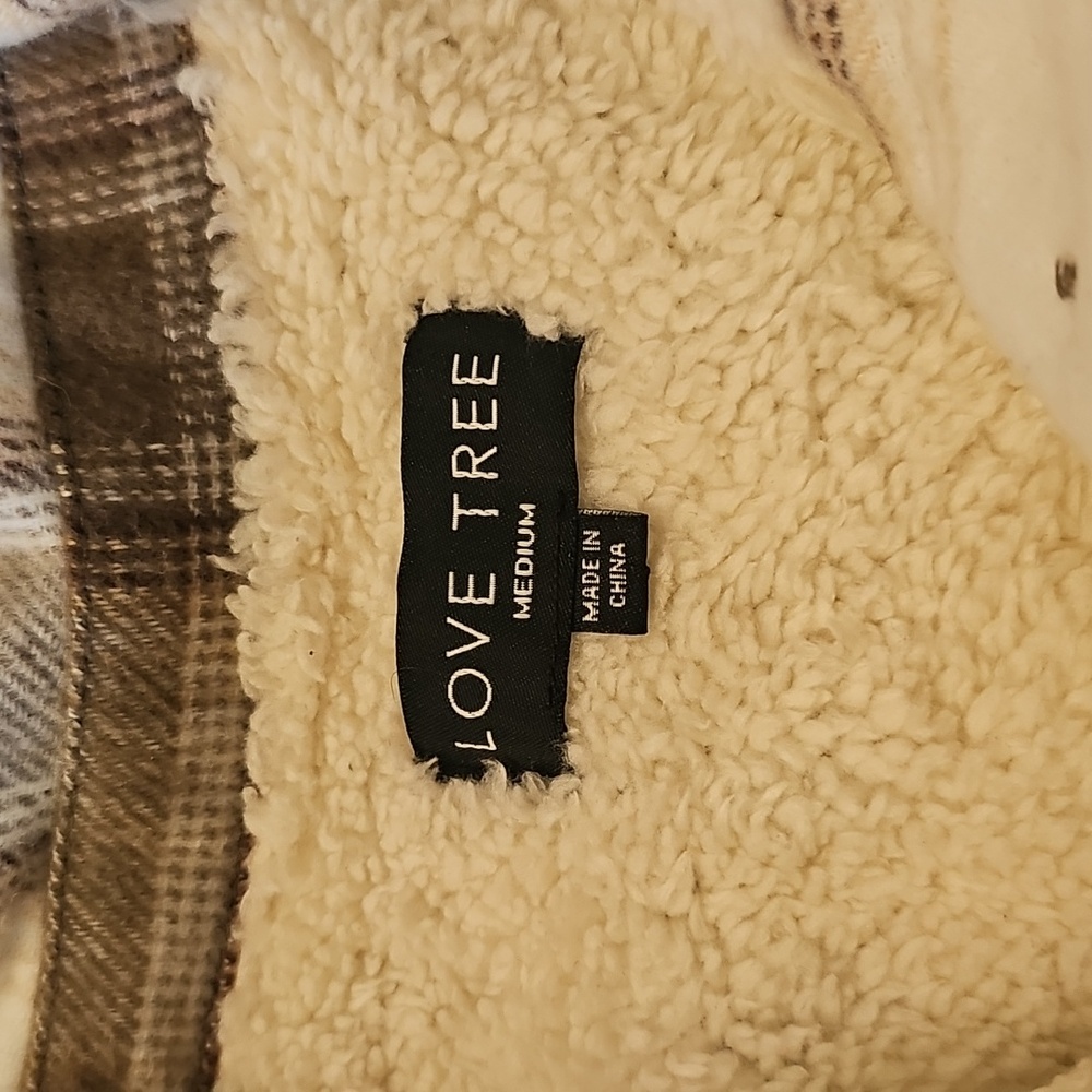 Love Tree Brown Plaid Jacket Size M - Picture 2 of 5